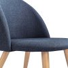 51lz1WX5oS._AC_.jpg Mc Haus SOFI - Lot de 2 chaises salle à manger siège rembourré en tissu couleur bleu acier salon style scandinave et pieds en métal à effet bois 49x46x77cm