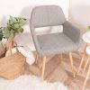 MEUBLE COSY Lot de 2 chaises de salle à manger fauteuils de style scandinave gris 56 x 56 x 78 cm