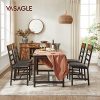 VASAGLE Chaises de Salle à Manger, Lot de 2, Siège de Cuisine, Assise Rembourrée, Cadre en Acier, Ergonomique, Style Industriel, pour Salon, Cuisine, Marron Rustique et Noir LDC095B01
