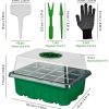 51pk5PnuLS._AC_.jpg Herefun 10Pcs Semis Plateau, Kit de Germination Plateau de Culture, Mini Serre Interieur Plateau de Germination, Plateau de Semis Serre d'intérieur pour Croissance Semence (10 Pcs)