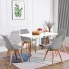 51qHFjVf8lL._AC_.jpg H.J WeDoo Lot de 4 Chaises Salle à Manger en Chêne, Rembourrée Scandinaves Chaise de Cuisine/Bureau avec Pieds en Bois Massif - Gris