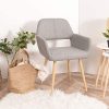 MEUBLE COSY Lot de 2 chaises de salle à manger fauteuils de style scandinave gris 56 x 56 x 78 cm