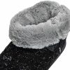 51rH9EKGIL._AC_.jpg GURGER Tricoté Chausson Montant Femme Fourrure Hiver Maison Doublé Chaud Pantoufles