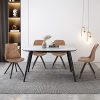 51tT9l6M17L._AC_.jpg WOLTU BH268dbr-2 Chaise de Salle à Manger Lot de 2 siège en Tissu Scientifique Pied en Bois Massif,Chaise de Cuisine Chaise de Salon Brun Foncé