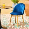 51zxGz34A4S._AC_.jpg CO-Z 2 Chaises de Salle à Manger en Velours, Chaise de Cuisine Rembourrée en Velours, 2 Rétro Chaises en Tissu avec Pieds en Métal, Chaise Rembourré Scandinaves pour Maison Salon Chambre