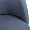 61bS9TeJwS._AC_.jpg Mc Haus SOFI - Lot de 2 chaises salle à manger siège rembourré en tissu couleur bleu acier salon style scandinave et pieds en métal à effet bois 49x46x77cm