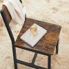 VASAGLE Chaise de Salle à Manger, Lot de 2, Sièges, Cadre en Acier, Style Industriel, pour Salle à Manger, Salon, Cuisine, Marron Rustique et Noir LDC092B01