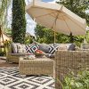 61W8guaW3L._AC_.jpg SONGMICS Parasol 3 m, Ombrelle octogonal, Protection Solaire, Anti-UV, mât et Baleines en Bois, inclinable, sans Socle, pour terrasse, Balcon, Jardin, Taupe GPU32BR