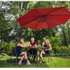 61XGjVYHc8L._AC_.jpg Uniprodo Parasol De Jardin Protection Solaire UNI_Umbrella_2R300RE (Rouge, Rond, Rotatif, Acier, Polyester, Ø 300 cm, Filtre UV)