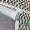 Outsunny Serre Tunnel de Jardin dim. 6L x 3l x 2H m Porte + 8 fenêtres enroulables Acier galvanisé bâche PE Haute densité Blanc