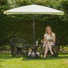 61d-NvMPnkS._AC_.jpg Relaxdays Parasol 200 x 120 cm Rectangle Hauteur réglable Cadre en Acier ombrelle Jardin terrasse Baleine Polyester inclinable