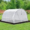 61eIs33TRL._AC_.jpg Outsunny Serre de Jardin Tunnel Surface Sol 9 m² 3L x 3l x 2H m châssis Tubulaire renforcé 25 mm Double Porte avec poignées Blanc