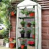 61mO7P-MlzL.jpg Sekey Serre de Jardin 4 étages Étagère avec Bâche Amovible Balcon Terrasse Tente, Serre pour Les tomates, 69 x 49 x 158 cm, blanc&vert