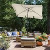 61to2GGZ0gL._AC_.jpg SONGMICS Parasol de Balcon rectangulaire 2 x 1,25 m, Protection UPF 50+, Ombrelle, Toile avec revêtement en PA, Sac de Transport, terrasse, Jardin, sans Socle, Beige GPU025M01