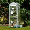 61zgC8xGRxL._AC_.jpg BRAMBLE Serre de Jardin/Balcon avec 5 Étagères Réglables & Bâche Robuste - Portable, Solide & Facile à Assembler - 193x69x49cm