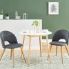 BAÏTA Eugenie Lot de 2 chaises, Tissu, Gris, H77cm