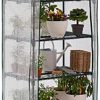 BRAMBLE Serre de Jardin/Balcon avec 5 Étagères Réglables & Bâche BRAMBLE Serre de Jardin/Balcon avec 5 Étagères Réglables & Bâche Robuste - Portable, Solide & Facile à Assembler - 193x69x49cm
