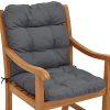 Beautissu Coussin Exterieur Jardin Flair NL - Coussin Chaise Jardin Beautissu Coussin Exterieur Jardin Flair NL - Coussin Chaise Jardin pour Chaise, Fauteuil ou transat de Jardin, terrasse ou Balcon - 100x50x8cm - Dossier Standard – Gris Graphite