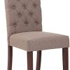 CLP Chaise De Salle A Manger Lisburn en Velours Ou CLP Chaise De Salle A Manger Lisburn en Velours Ou Tissu I Piètement en Bois De CaoutchoucI Dossier Capitonné I Confort Et Stabilité, Couleur:Taupe, matière:Tissu