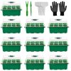 Herefun 10Pcs Semis Plateau, Kit de Germination Plateau de Culture, Herefun 10Pcs Semis Plateau, Kit de Germination Plateau de Culture, Mini Serre Interieur Plateau de Germination, Plateau de Semis Serre d'intérieur pour Croissance Semence (10 Pcs)