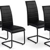 IDMarket - Lot de 4 chaises MIA Noires Pieds Noirs IDMarket - Lot de 4 chaises MIA Noires Pieds Noirs pour Salle à Manger