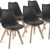 IDMarket - Lot de 6 chaises SARA Noires pour Salle IDMarket - Lot de 6 chaises SARA Noires pour Salle à Manger