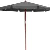 Kingsleeve Parasol en Bois Anthracite 330 cm Protection UV 50+ Kingsleeve Parasol en Bois Anthracite 330 cm Protection UV 50+ Hydrofuge démontable Balcon Jardin terrasse extérieur Pique-Nique Soleil