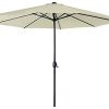 LARS360 Parasol Ø 350 cm beige - Parasol de jardin LARS360 Parasol Ø 350 cm beige - Parasol de jardin en polyester imperméable avec manivelle - Protection UV 40+ pour balcon, jardin, terrasse