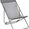 Lafuma LFM2763-8544 - Chaise longue, Pliable et réglable, Transatube 2, Lafuma LFM2763-8544 - Chaise longue, Pliable et réglable, Transatube 2, Texplast, Couleur: Gris (Silex)- 83x56x94 cm