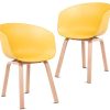 Mc Haus ERIKO Mostaza Chaises Salle à Manger, Moutarde, 51x55x75cm Mc Haus ERIKO Mostaza Chaises Salle à Manger, Moutarde, 51x55x75cm