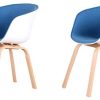 Muebles Home Lot de 2 chaises de salle à manger Muebles Home Lot de 2 chaises de salle à manger modernes et rétro avec coussin en lin et pieds en fer pour salle à manger, chambre à coucher