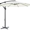 Novonova Parasol de Jardin Ø350cm H*L 400 × 260 cm Novonova Parasol de Jardin Ø350cm H*L 400 × 260 cm Protection Solaire UV50+ Parasol de Balcon Parasol déporté inclinable avec Manivelle (Pied excl.) SY-PS835