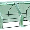 Outsunny Mini Serre de Jardin Serre à tomates 180L x Outsunny Mini Serre de Jardin Serre à tomates 180L x 90l x 90H cm Acier PE Haute densité 140 g/m² Anti-UV 2 fenêtres avec Zip enroulables Vert