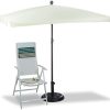 Relaxdays Parasol 200 x 120 cm Rectangle Hauteur réglable Cadre Relaxdays Parasol 200 x 120 cm Rectangle Hauteur réglable Cadre en Acier ombrelle Jardin terrasse Baleine Polyester inclinable