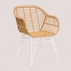 SKLUM Chaise de Salle à Manger en Rotin Synthétique Zole SKLUM Chaise de Salle à Manger en Rotin Synthétique Zole Blanc