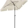 SONGMICS Parasol de Balcon rectangulaire 2 x 1,25 m, Protection SONGMICS Parasol de Balcon rectangulaire 2 x 1,25 m, Protection UPF 50+, Ombrelle, Toile avec revêtement en PA, Sac de Transport, terrasse, Jardin, sans Socle, Beige GPU025M01