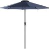 SONGMICS Parasol de jardin Ø3 m, Ombrelle, protection UPF 50+, SONGMICS Parasol de jardin Ø3 m, Ombrelle, protection UPF 50+, toile polyester octogonale, inclinable, manivelle, balcon, terrasse, piscine, plage, sans socle, Bleu Marine GPU30BU