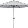 Schneider - Parasol Adria de 350 cm de diamètre, Gris Schneider - Parasol Adria de 350 cm de diamètre, Gris argenté.