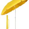 Sekey® Parasol Ø 160 cm inclinable pour Patio Jardin Balcon Sekey® Parasol Ø 160 cm inclinable pour Patio Jardin Balcon Piscine Plage Jaune Rond Sunscreen UV20+