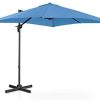 Uniprodo Parasol De Jardin Protection Solaire UNI_Umbrella_2SQ250BL (Bleu, Rond, Rotatif, Uniprodo Parasol De Jardin Protection Solaire UNI_Umbrella_2SQ250BL (Bleu, Rond, Rotatif, Acier, Polyester, Ø 250 cm, Filtre UV)