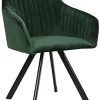 WOLTU 1 X Chaise de Salon Chaise de Salle à Manger Fait de Velours et métal,Vert BH150gn-1