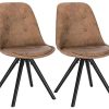 WOLTU BH268dbr-2 Chaise de Salle à Manger Lot de 2 WOLTU BH268dbr-2 Chaise de Salle à Manger Lot de 2 siège en Tissu Scientifique Pied en Bois Massif,Chaise de Cuisine Chaise de Salon Brun Foncé