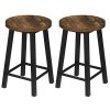 WOLTU Lot de 2 Chaises de Salle à Manger Industrielle Chaises de Cuisine en métal et aggloméré,tabourets pour la Maison et Le Salon,Bois Vintage BH297hov-2