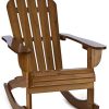 blumfeldt Rushmore - Chaise à Bascule, Dossier Haut, Grande Surface blumfeldt Rushmore - Chaise à Bascule, Dossier Haut, Grande Surface Assise, Bois de Sapin, Vernis de Protection, Résistant aux intempéries, Matériau Solide, Charge Max 150kg - Marron
