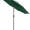 parasol de jardin (Ø3 x H2,3) m, Parasol Inclinable Pliable parasol de jardin (Ø3 x H2,3) m, Parasol Inclinable Pliable avec Protection UV, pour Extérieur Plage Balcon Jardin