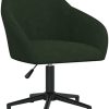 vidaXL Chaise pivotante de Salle à Manger Vert foncé Velours vidaXL Chaise pivotante de Salle à Manger Vert foncé Velours