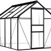 vidaXL Serre Tente Abri Plantes Serre à Fleurs Serre à vidaXL Serre Tente Abri Plantes Serre à Fleurs Serre à Plantes Serre de Jardin Serre d'Extérieur Arrière-Cour Anthracite Aluminium 4,75 m²