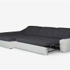21Oxzu2HzL._AC_.jpg Vente-unique - Canapé d'angle Convertible en Tissu et Simili FAREZ - Bicolore Gris et Blanc - Angle Gauche