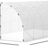 31k-3oD-CL._AC_.jpg Outsunny Serre de Jardin Tunnel Surface Sol 16 m² châssis Tubulaire renforcé 24 mm Double Porte avec poignées Blanc