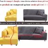 Housse de canapé d'angle en Forme de L avec Housse élastique pour canapé 1/2/3/4（Le canapé d'angle en L Doit en Acheter Deux）